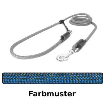 EASYLONG Hundeleine - L - 3m - blau und braun